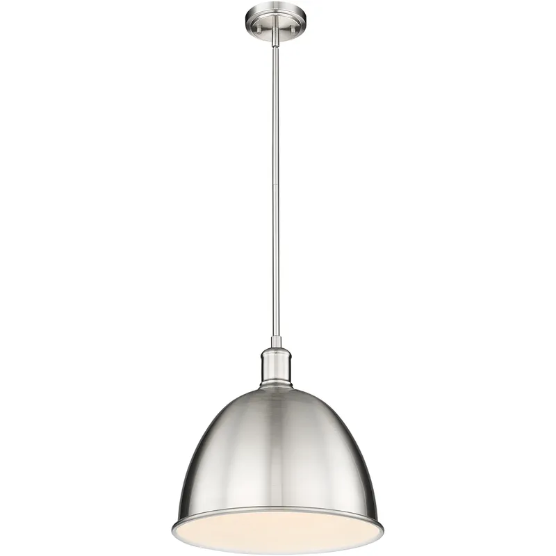 Sawyer 1 Light 12.5 inch Brushed Nickel Pendant Ceiling Light