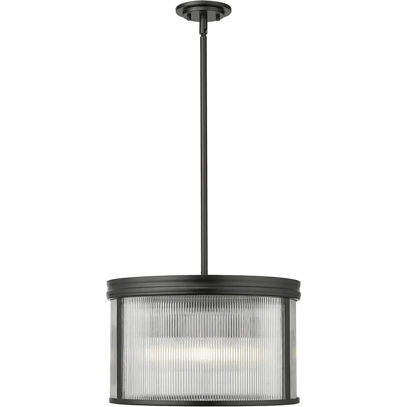 Carnaby 5 Light 18.25 inch Matte Black Pendant Ceiling Light