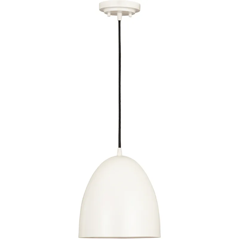 Z-Studio 1 Light 9.5 inch Satin White Pendant Ceiling Light in Matte White