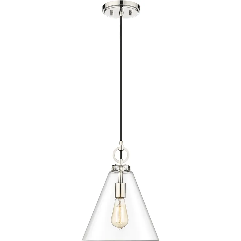 Harper 1 Light 11.5 inch Polished Nickel Pendant Ceiling Light