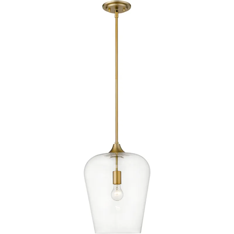 Joliet 1 Light 12 inch Olde Brass Pendant Ceiling Light