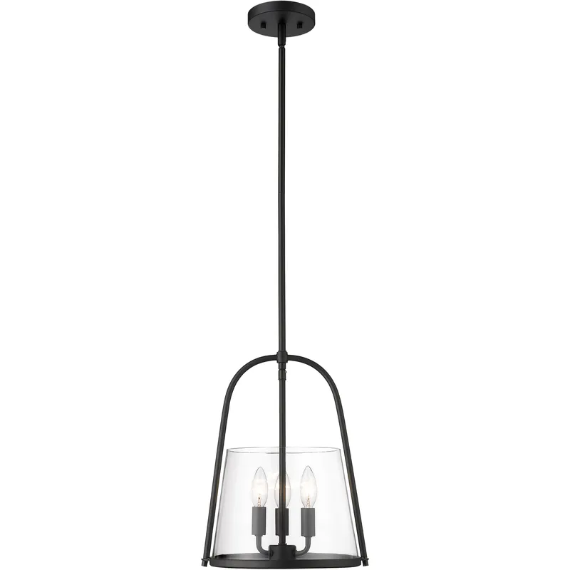 Archis 3 Light 12 inch Matte Black Pendant Ceiling Light