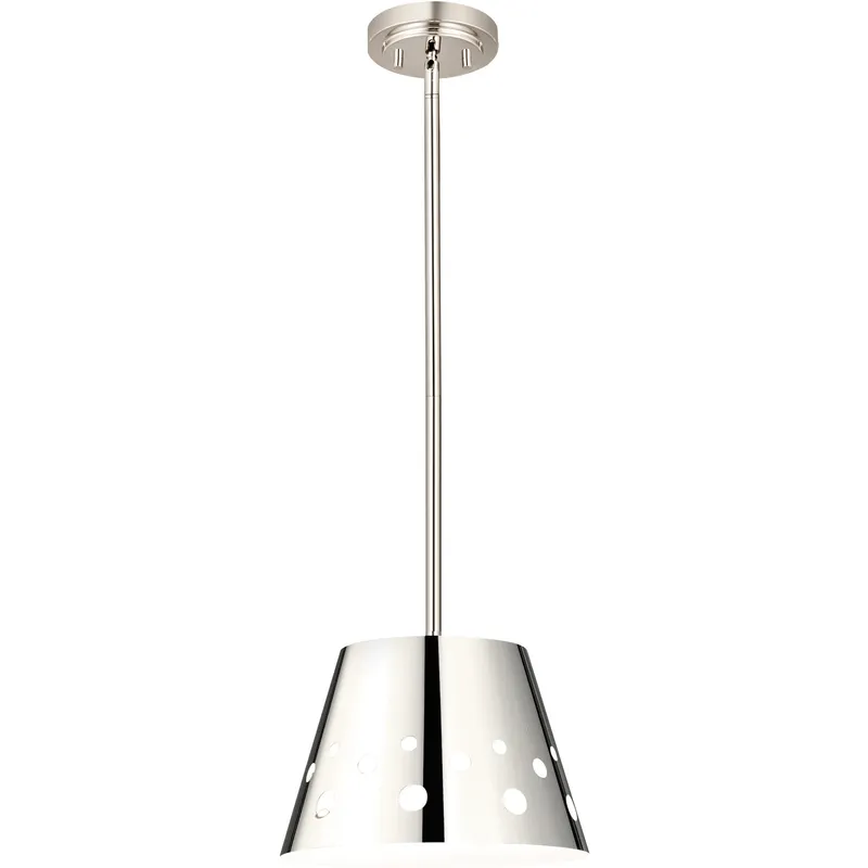 Katie 1 Light 12 inch Polished Nickel Pendant Ceiling Light