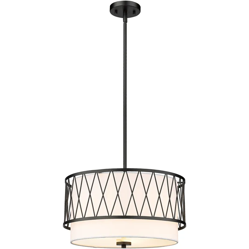 Dalton 3 Light 17 inch Matte Black Pendant Ceiling Light