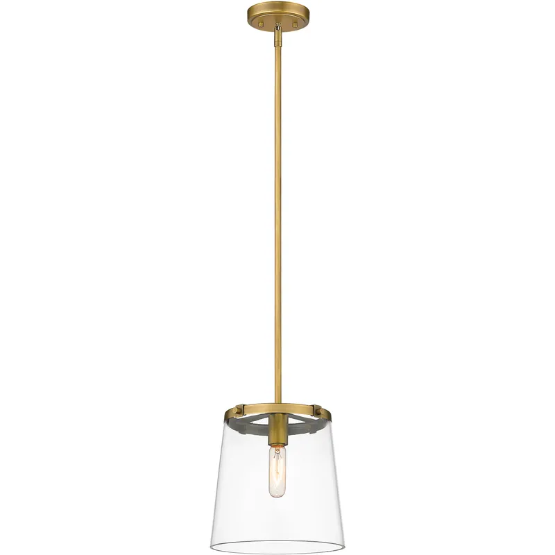Callista 1 Light 10 inch Rubbed Brass Pendant Ceiling Light