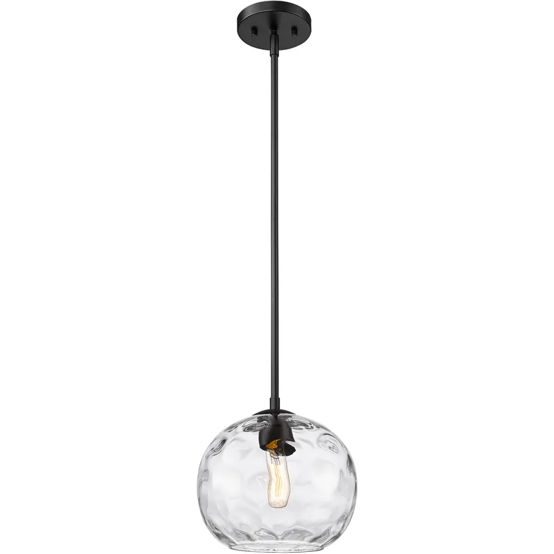 Chloe 1 Light 10 inch Matte Black Pendant Ceiling Light