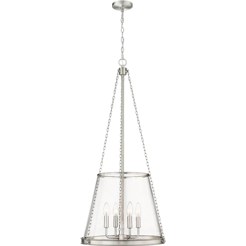 Prescott 4 Light 18 inch Brushed Nickel Pendant Ceiling Light