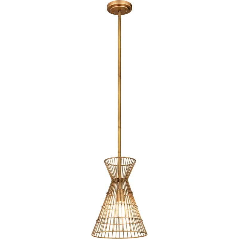 Alito 1 Light 11 inch Rubbed Brass Pendant Ceiling Light