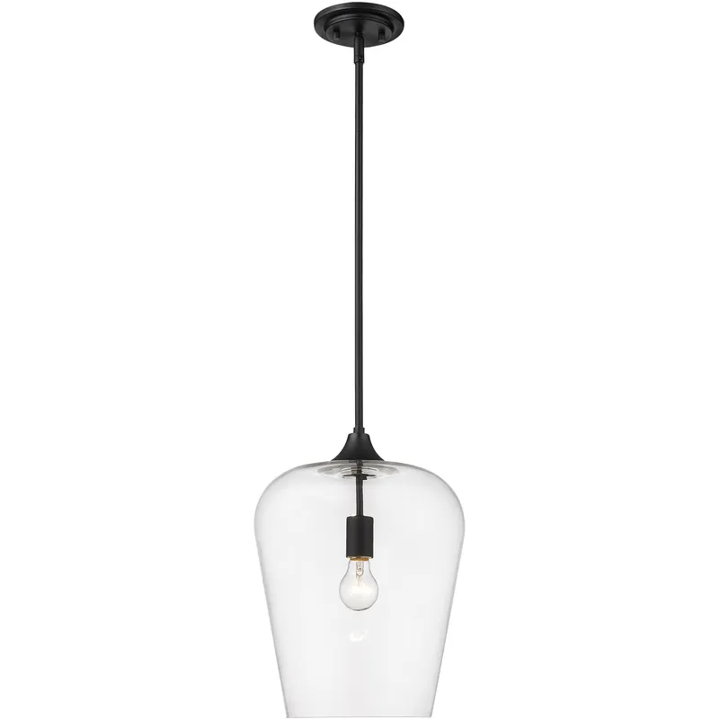 Joliet 1 Light 12 inch Matte Black Pendant Ceiling Light