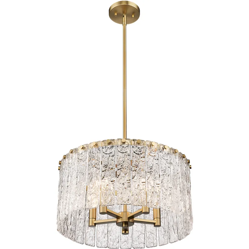 Glacier 5 Light 19 inch Modern Gold Pendant Ceiling Light