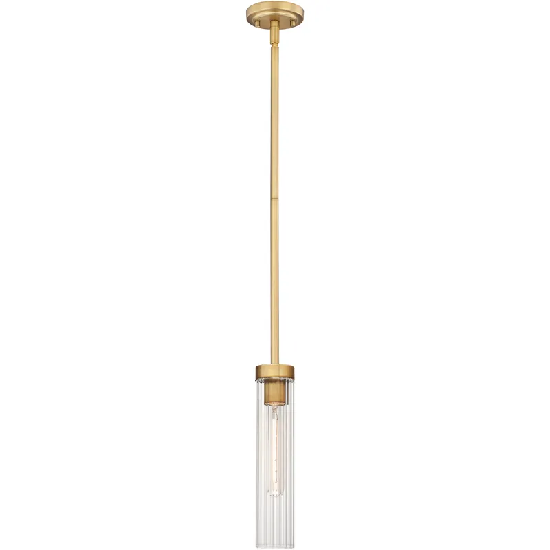 Beau 1 Light 4.75 inch Rubbed Brass Pendant Ceiling Light
