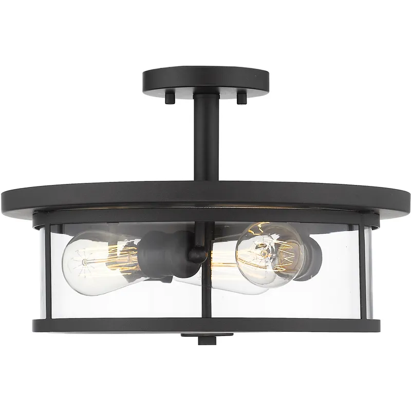 Savannah 3 Light 15.75 inch Bronze Semi Flush Mount Ceiling Light