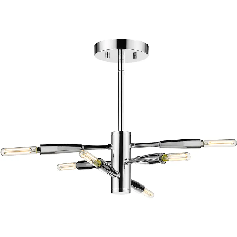 Ascension 6 Light 12.5 inch Chrome Semi Flush Mount Ceiling Light