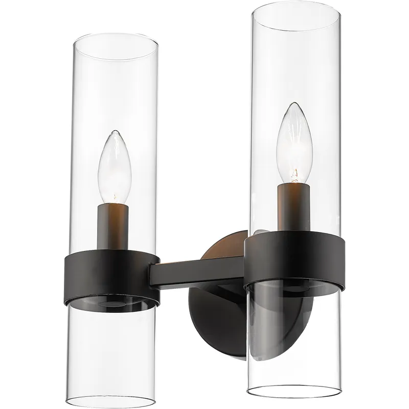 Datus 2 Light 6.5 inch Matte Black Wall Sconce Wall Light