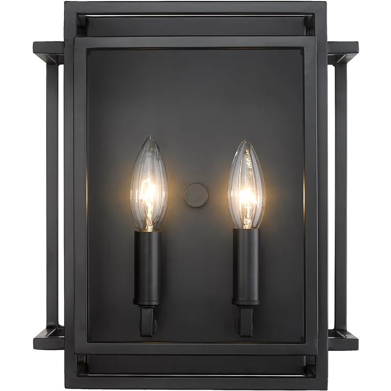 Titania 2 Light 10 inch Matte Black Wall Sconce Wall Light