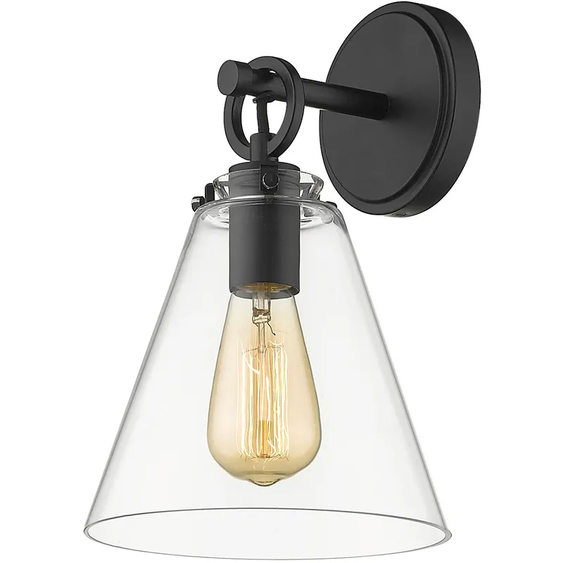 Harper 1 Light 8 inch Matte Black Wall Sconce Wall Light