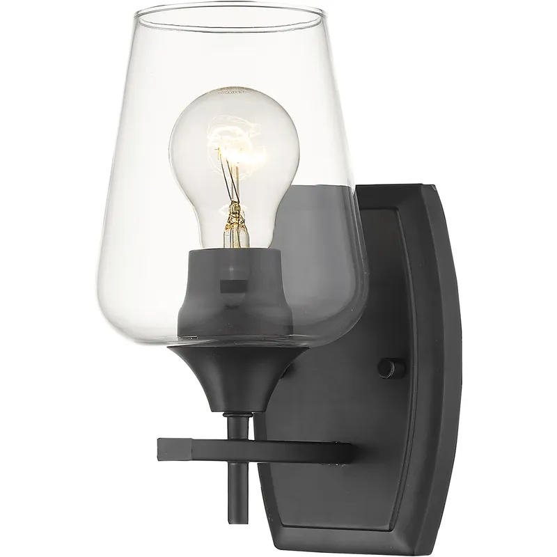 Joliet 1 Light 5 inch Matte Black Wall Sconce Wall Light