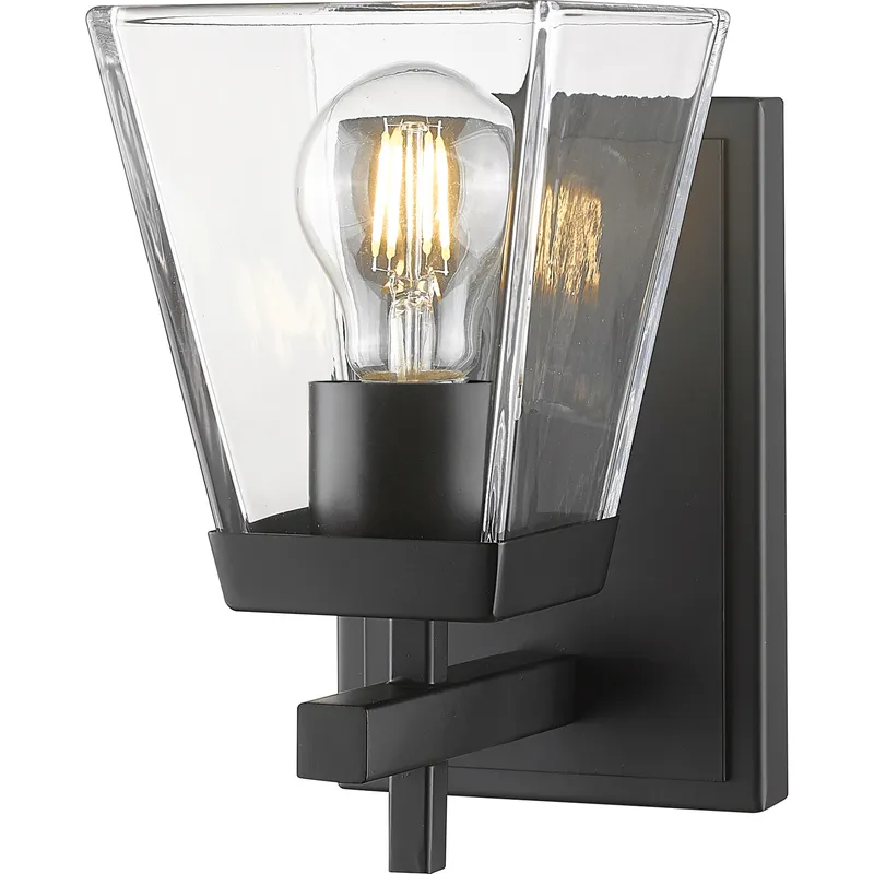 Lauren 1 Light 5 inch Matte Black Wall Sconce Wall Light
