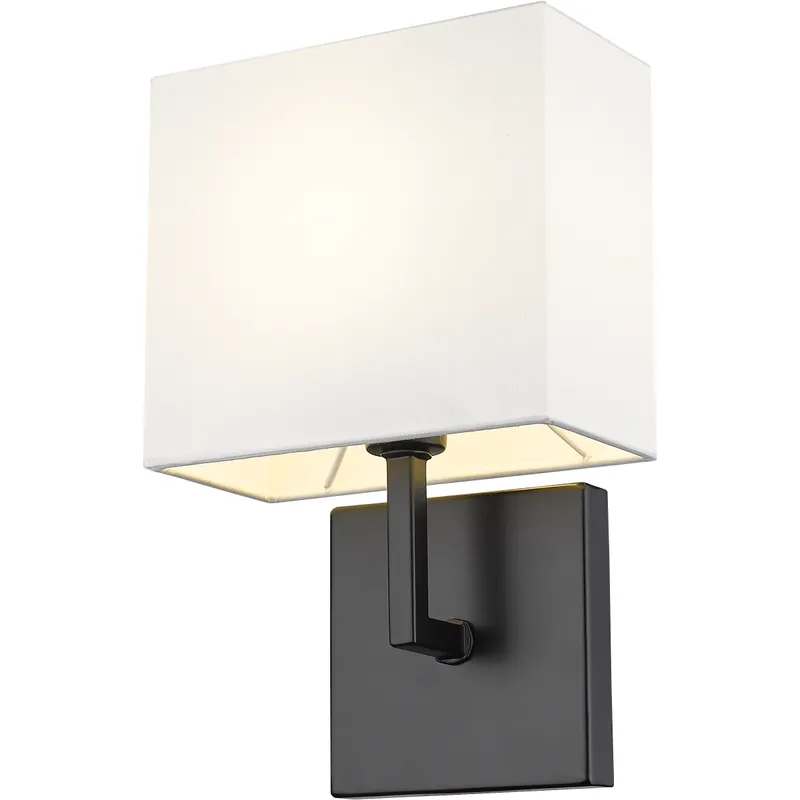 Saxon 1 Light 7 inch Matte Black Wall Sconce Wall Light