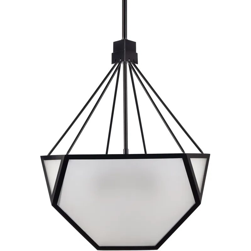 Moonbow 3 Light 18 inch Satin Brushed Black Chandelier Ceiling Light