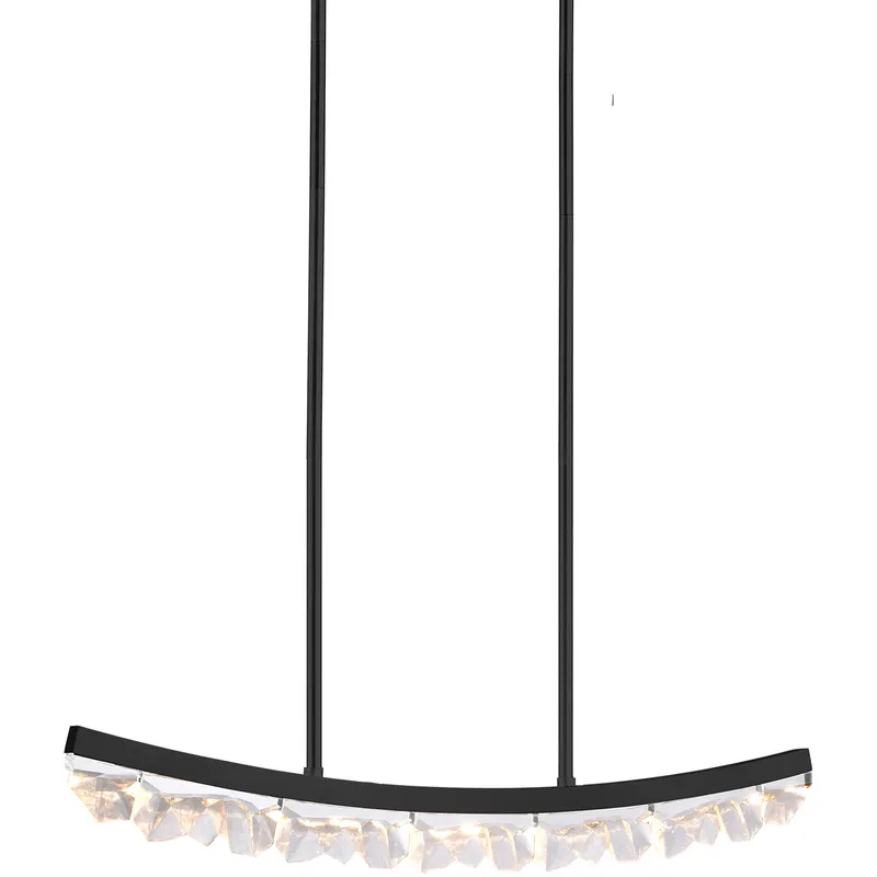 Arcus 1 Light 32 inch Satin Brushed Black Linear Pendant Ceiling Light