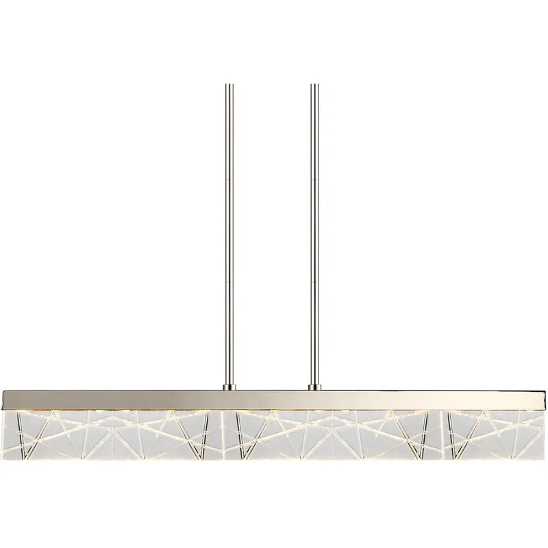Lucus 1 Light 43.25 inch Polished Nickel Linear Pendant Ceiling Light