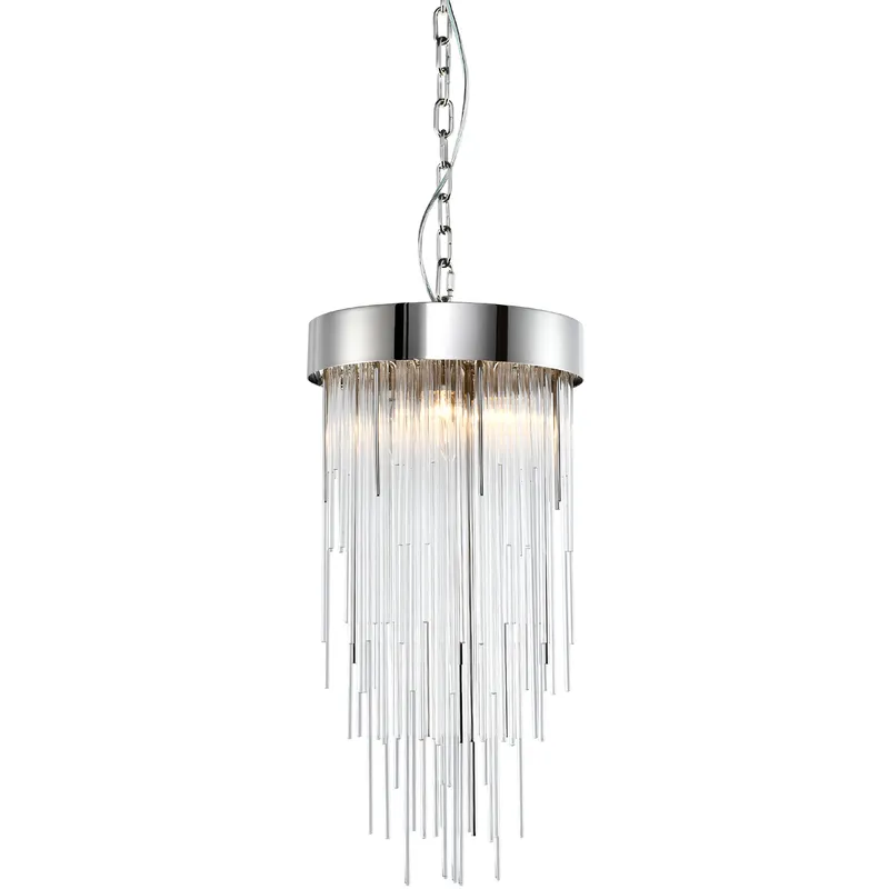 Waterfall 4 Light 12 inch Polished Nickel Pendant Ceiling Light