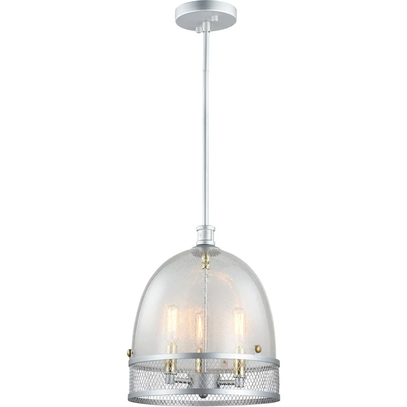 Theia 3 Light 11 inch Matte Silver Pendant Ceiling Light
