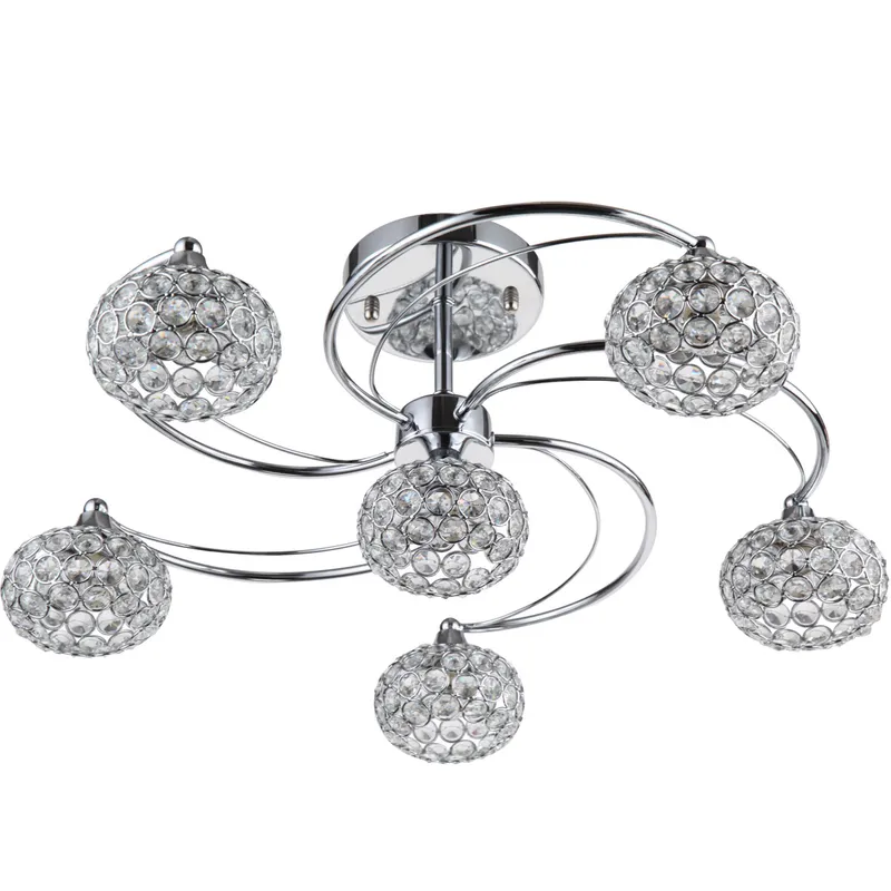 Kent 6 Light 23 inch Chrome Semi Flush Ceiling Light