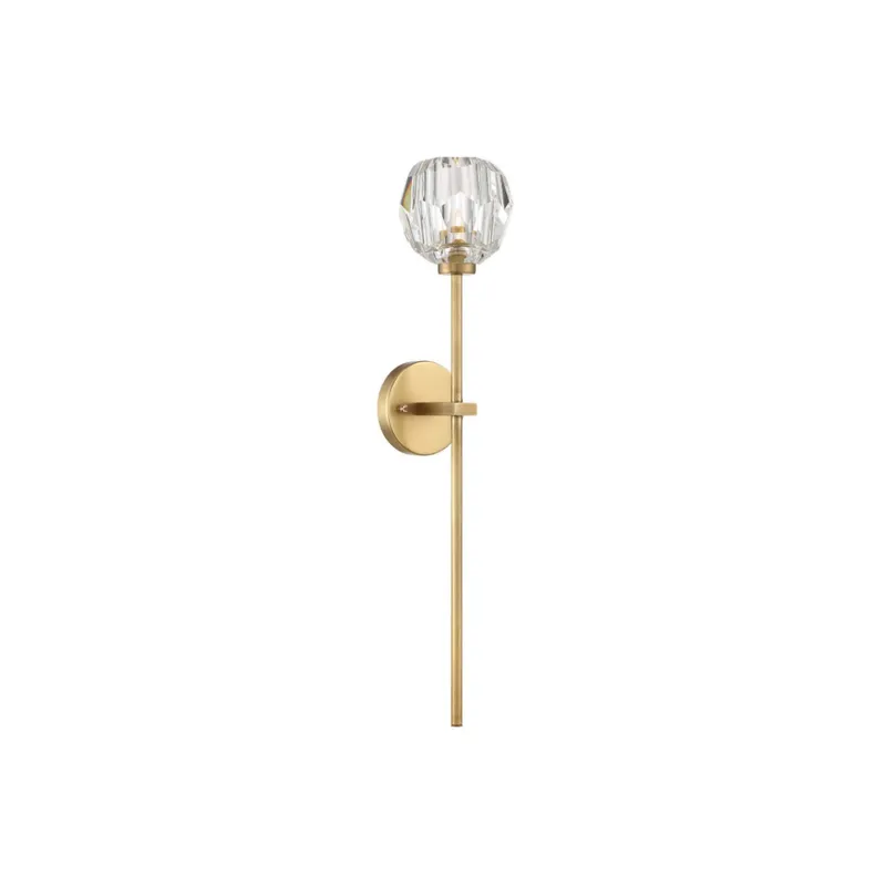 Parisian 1 Light 24 inch Aged Brass with Crystal Wall Sconce Wall Light